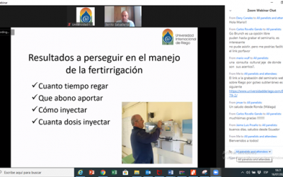 WEBINAR 16 DE JULIO 2020 SOBRE «Fertirrigación en riego localizado».